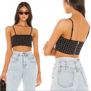 Revolve Superdown Rhinestone Crop Top